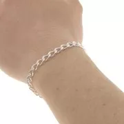 Cadena eslabón pulsera pulida 5 mm de Plata 925 x20cm