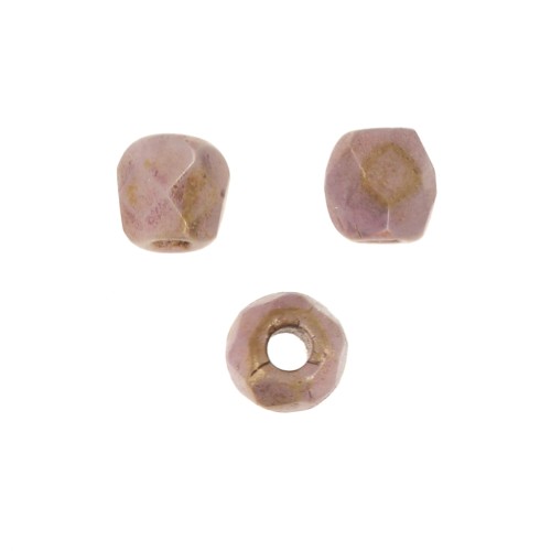 Facetadas 2 mm (True 2) White Lila Gold Luster x50