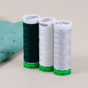 Hilo para coser de poliéster reciclado Gütermann - Blanco (n°800) x100m