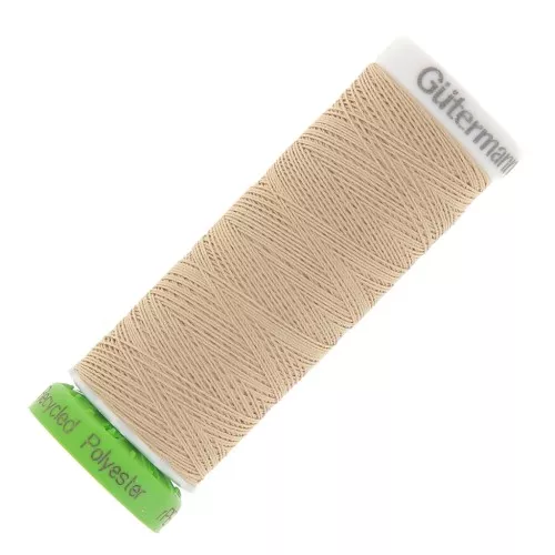 Hilo para coser de poliéster reciclado Gütermann - Beige oscuro (n°186) x100m