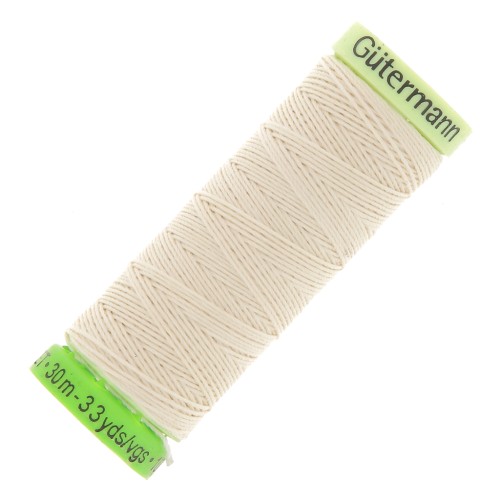 Hilo para coser de poliéster reciclado Gütermann - Crema (n°802) x100m