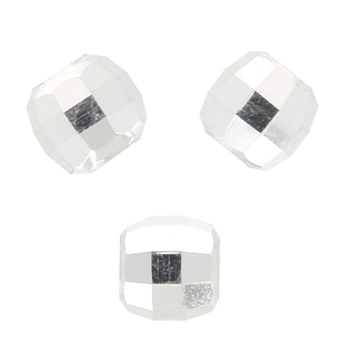 Cuentas facetadas redondas - bola facetada 2 mm - Plata 925 x50