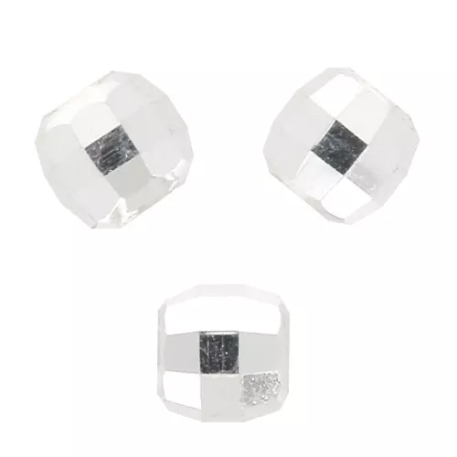 Cuentas facetadas redondas - bola facetada 2 mm - Plata 925 x50