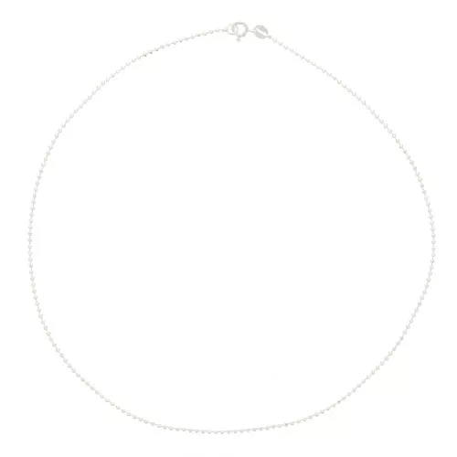Gargantilla cadena de bola diamantada 1,5 mm de Plata 925 x38cm