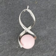 Colgante giro 34x15 mm para cuenta de 10 mm Dorado con oro fino x2