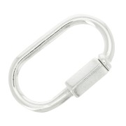 Cierre ovalado para apretar 22x14 mm - de Plata x1