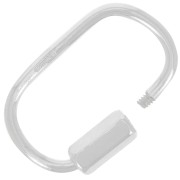 Cierre ovalado para apretar 22x14 mm - de Plata x1