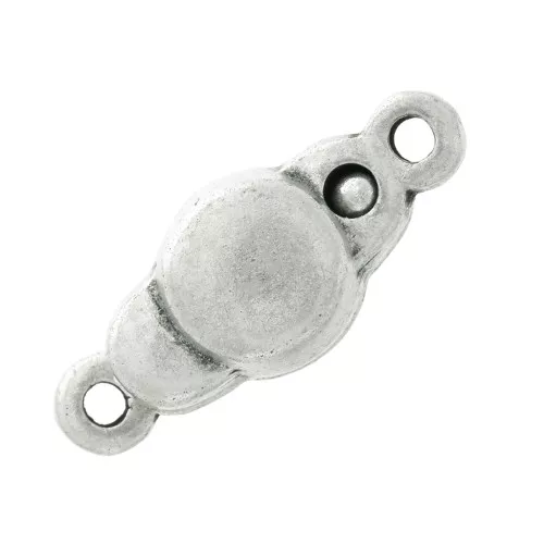 Cierre magnético 18x7 mm - Plateado envejecido x1