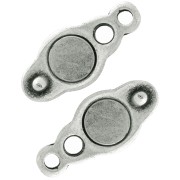 Cierre magnético 18x7 mm - Plateado envejecido x1