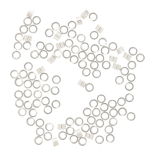 Chafas tubos 1x1.6 mm de Plata 925 x50