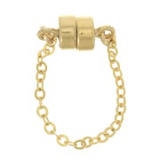 Cierre imantado 10x4 mm con cadena Forçat limée de seguridad 4 cm - Gold filled x1