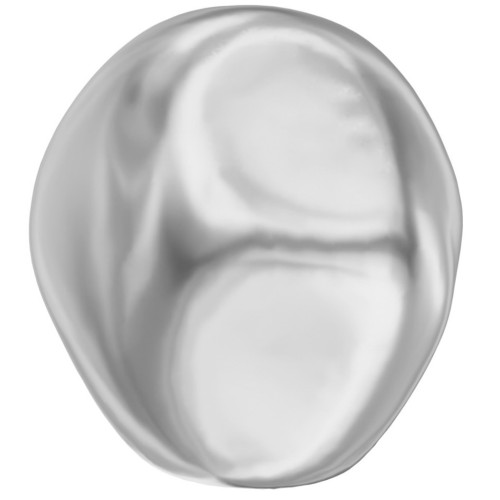 Baroque nacarada PureCrystal 5841 cuenta redonda irregular 12 mm Light Grey Pearl x1