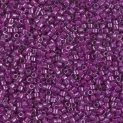 Miyuki Delica 11/0 DB0281 - Luster Crystal Lined Fuchsia - paquete de 100g