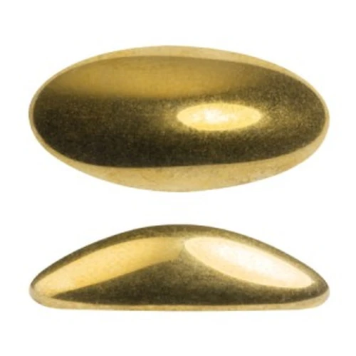 Athos 3D par Puca® cabuchón ovalado de cristal 20x10 mm Full Dorado x1