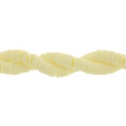 Cuentas arandalas Heishi 5x1 mm - Amarillo pastel x39cm