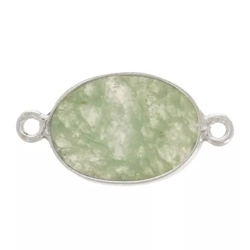 Entrepieza de piedra gemma 15x10mm Plata 925 - Aventurine x1