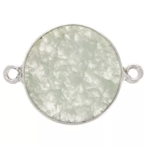Entrepieza de piedra gemma 16mm Plata 925 - Aventurine x1
