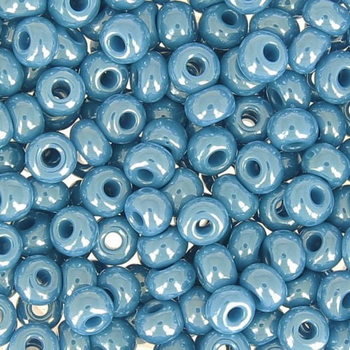 Cuentas de Rocalla Preciosa 6/0, 4 mm - Aqua Nacré, 20 g