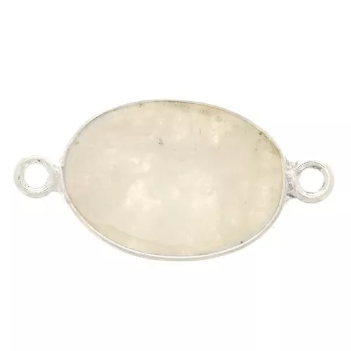 Entrepieza de piedra gemma 15x10mm Plata 925 - Piedra de luna x1