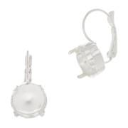 Ganchos PureCrystal Rivoli 10 mm plateado x2