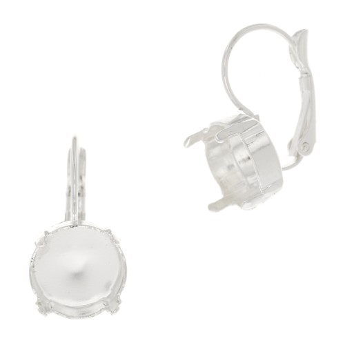 Ganchos PureCrystal Rivoli 10 mm plateado x2