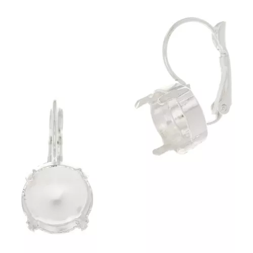 Ganchos PureCrystal Rivoli 10 mm plateado x2