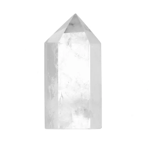 Punta de Cristal de roche facetadoe - piedra gema - talla aleatoriox1