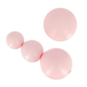 Surtido de 26 cuentas redondas de 8-10-14 mm y 2 cabujones de resina - Rose pastel