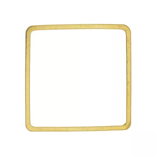 Anilla para montaje y tejido cuadrado 20 mm - Dorado x1