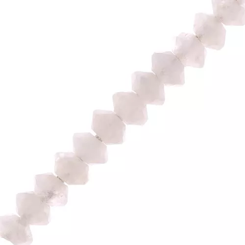 Cuentas arandelas facetadas piedra gema 3x2 mm - Pierre de lune x20