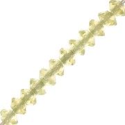 Cuentas arandelas facetadas piedra gema 3x2 mm - Péridot x20
