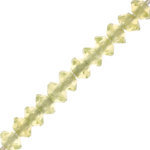 Cuentas arandelas facetadas piedra gema 3x2 mm - Péridot x20