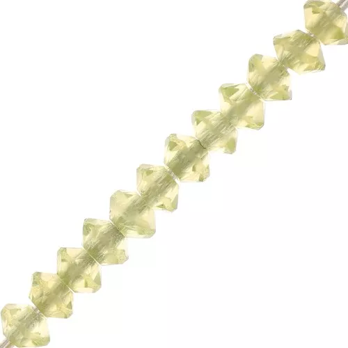 Cuentas arandelas facetadas piedra gema 3x2 mm - Péridot x20