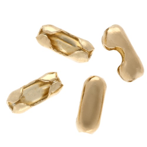 Cierres para cadena de bolas de 2 mm - Dorado x10