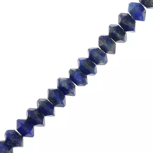 Cuentas arandelas facetadas piedra gema 3x2 mm - Lapis lazuli x20