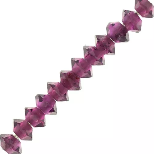 Cuentas arandelas facetadas piedra gema 3x2 mm - Grenat x20