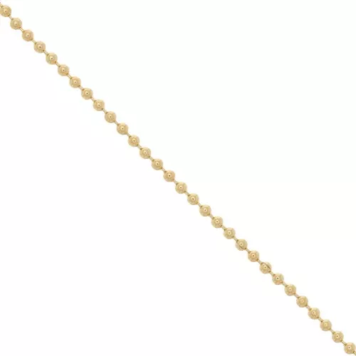 Cadena malla bolas 2 mm dorada x 1m