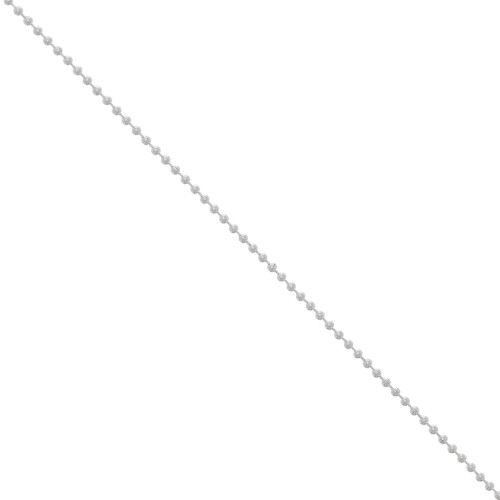 Cadena de bolas 2 mm Chapado en plata fina x 1m