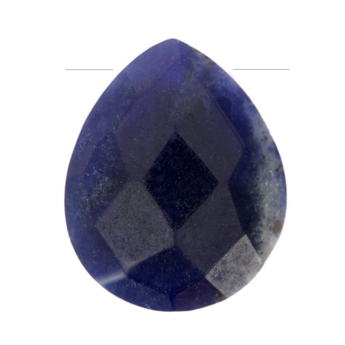 Cuenta gota facetada 12x10 mm en piedra gema - Sodalite x1