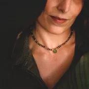 Cuenta gota facetada 12x10 mm en piedra gema - Amazonite x1