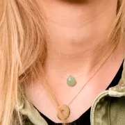 Cuenta gota facetada 12x10 mm en piedra gema - Lapis lazuli x1