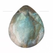 Cuenta gota facetada 12x10 mm en piedra gema - Labradorite x1|raw }}
