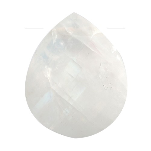 Cuenta gota facetada 12x10 mm piedra gema - Pierre de lune x1