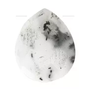 Cuenta gota facetada 12x10 mm en piedra gema - Dendrite x1