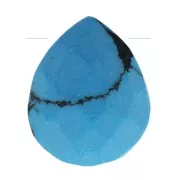 Cuenta gota facetada12x10mm piedra gema - de imitación Turquoise
