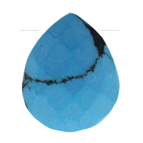 Cuenta gota facetada12x10mm piedra gema - de imitación Turquoise