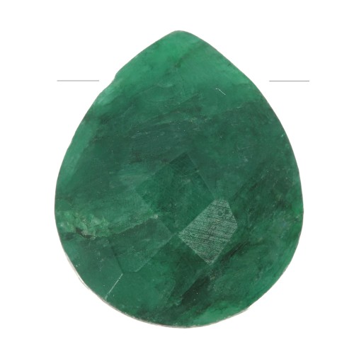 Cuenta gota facetada12x10mm piedra gema - de imitación Emeraude