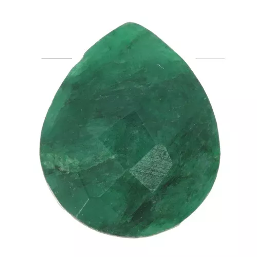 Cuenta gota facetada12x10mm piedra gema - de imitación Emeraude