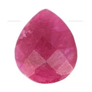 Cuenta gota facetada12x10mm piedra gema - de imitación Rubis x1