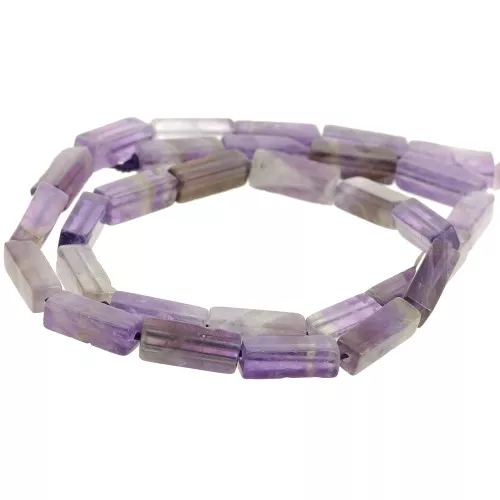 Cuentas tubos de piedra gema 13x4 mm - Amethyste x40cm